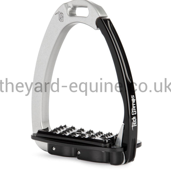 Tech Venice Sloped Evo Safety Stirrups-Stirrups-Tech Stirrups-Black-Titanium-Adult-The Yard