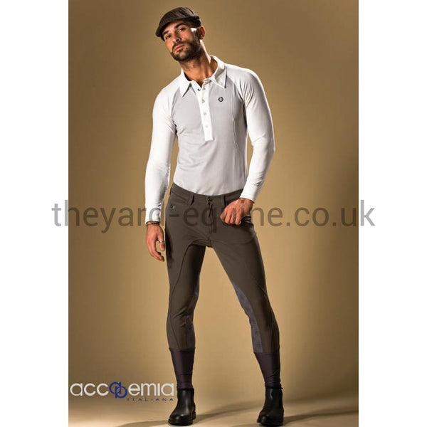 Accademia Italiana Men's Prestige Limited Grip Breeches - Cacao-Breeches-Accademia Italiana-30-Brown-The Yard