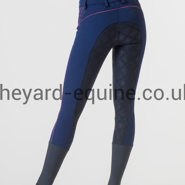 Accademia Italiana Women's Glass Power Grip Breeches - Indigo-Breeches-Accademia Italiana-UK10-Blue-The Yard