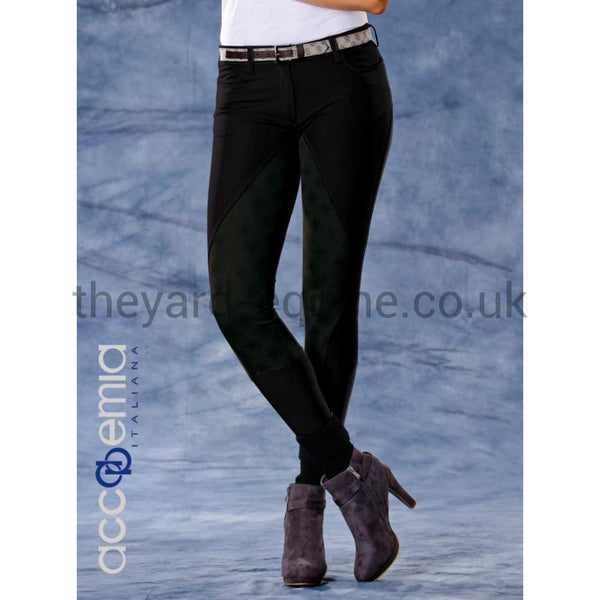 Accademia Italiana Women's Master Class Power Grip Breeches - Black-Breeches-Accademia Italiana-UK10-Black-The Yard