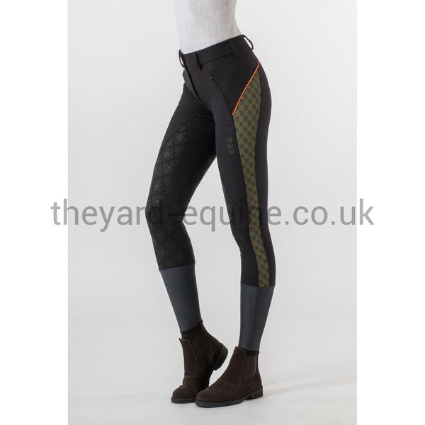 Accademia Italiana Women's Power Grip Breeches - "One Way" Black-Breeches-Accademia Italiana-UK6-Black-The Yard