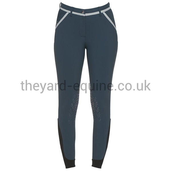 Cavalleria Toscana Breeches - Plaid Breeches Contrasting Trim KNEE GRIP TEAL-Breeches-CT-UK6/IT38-Teal 5B5C-The Yard