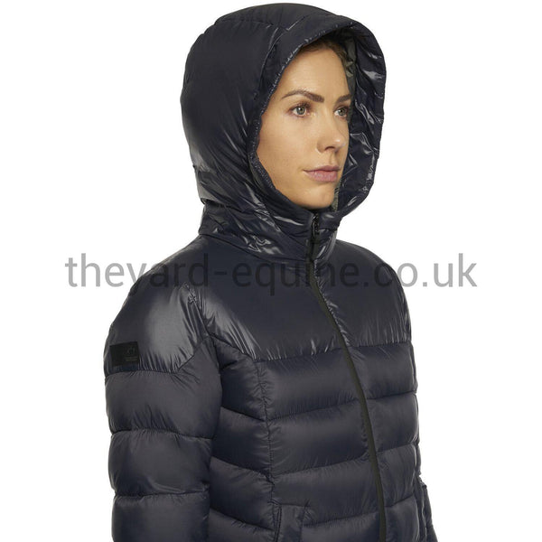 Cavalleria Toscana Coat - Padded Shiny/Matt Nylon Hooded Puffer Navy-Coat-CT-X Small-Navy-The Yard