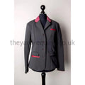 DESERATA COMPETITION JACKET - BUTTON STYLE GREY & PINK-Competition Jackets-Deserata-Grey-Raspberry-UK 10-The Yard