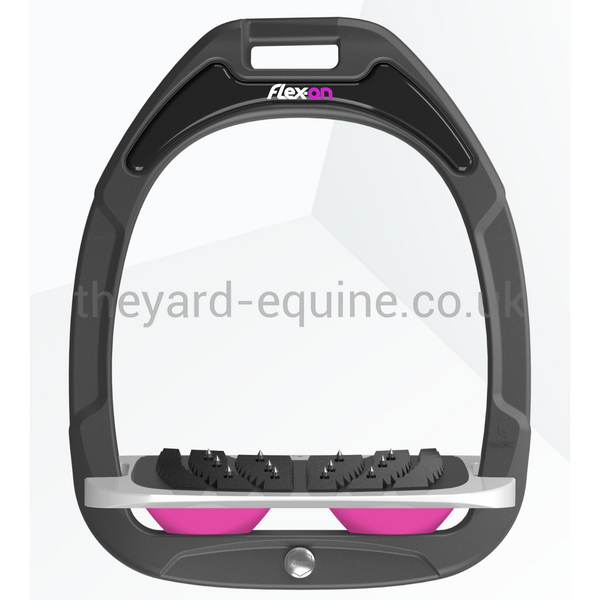 Flex On Green Composite Stirrups In Stock-Stirrups-Flex On-Grey / Grey / Pink-The Yard