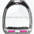 Flex On Green Composite Stirrups In Stock-Stirrups-Flex On-Light Grey / Grey / Pink-The Yard