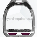 Flex On Green Composite Stirrups In Stock-Stirrups-Flex On-Light grey / grey / plum-The Yard