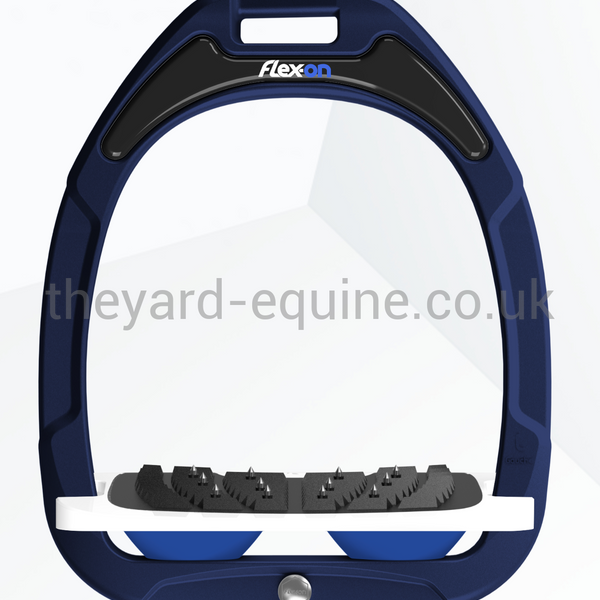 Flex On Green Composite Stirrups In Stock-Stirrups-Flex On-Navy / White / Royal Blue-The Yard