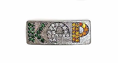 KEP - Crystal Badge-Helmet Accessory-KEP-Green/White/Orange-Silver-The Yard