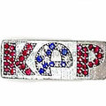 KEP - Crystal Badge-Helmet Accessory-KEP-Red/White With Blue Spots/Red-Silver-The Yard