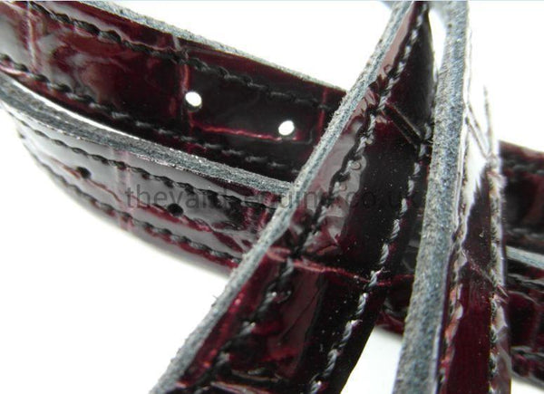 Secchiari Spur Straps - Croc (various colours)-Spur Straps-Secchiari-Ruby-The Yard