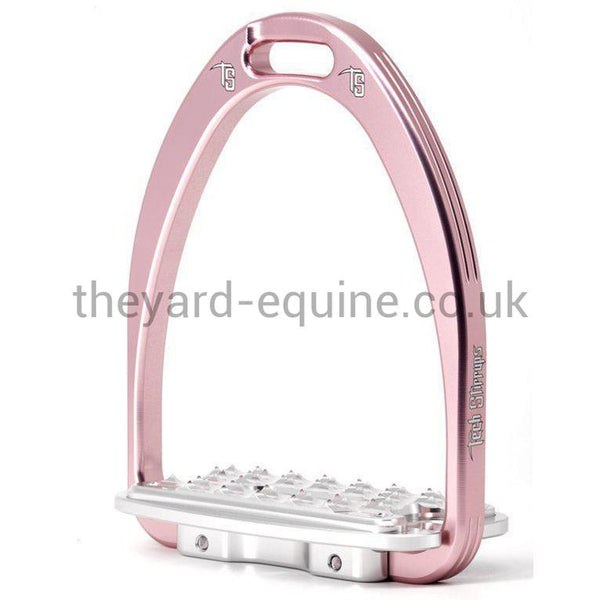 Tech Siena Jumping Stirrups-Stirrups-Tech Stirrups-Pink-Adult-The Yard