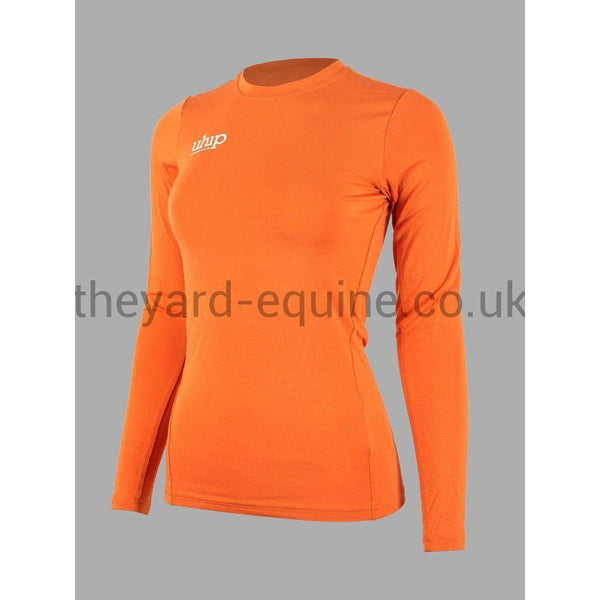 UHIP Long Sleeved Bamboo Tee - Base Layer Orange-Top-UHIP-UK6 / 34-Orange-The Yard